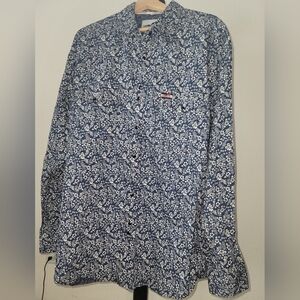 Cowboy Hardware Button Down Floral Print Western Shirt. Men's Size XL